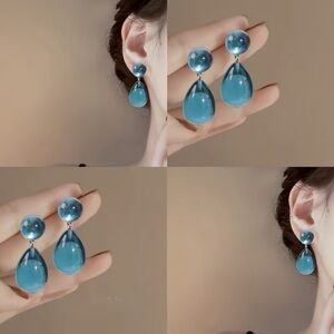 NEW Elegant Blue Teardrop Earrings. 💧
